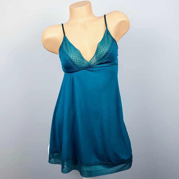 Victoria's Secret Slip Nightie Teal Green - Picture 3 of 7